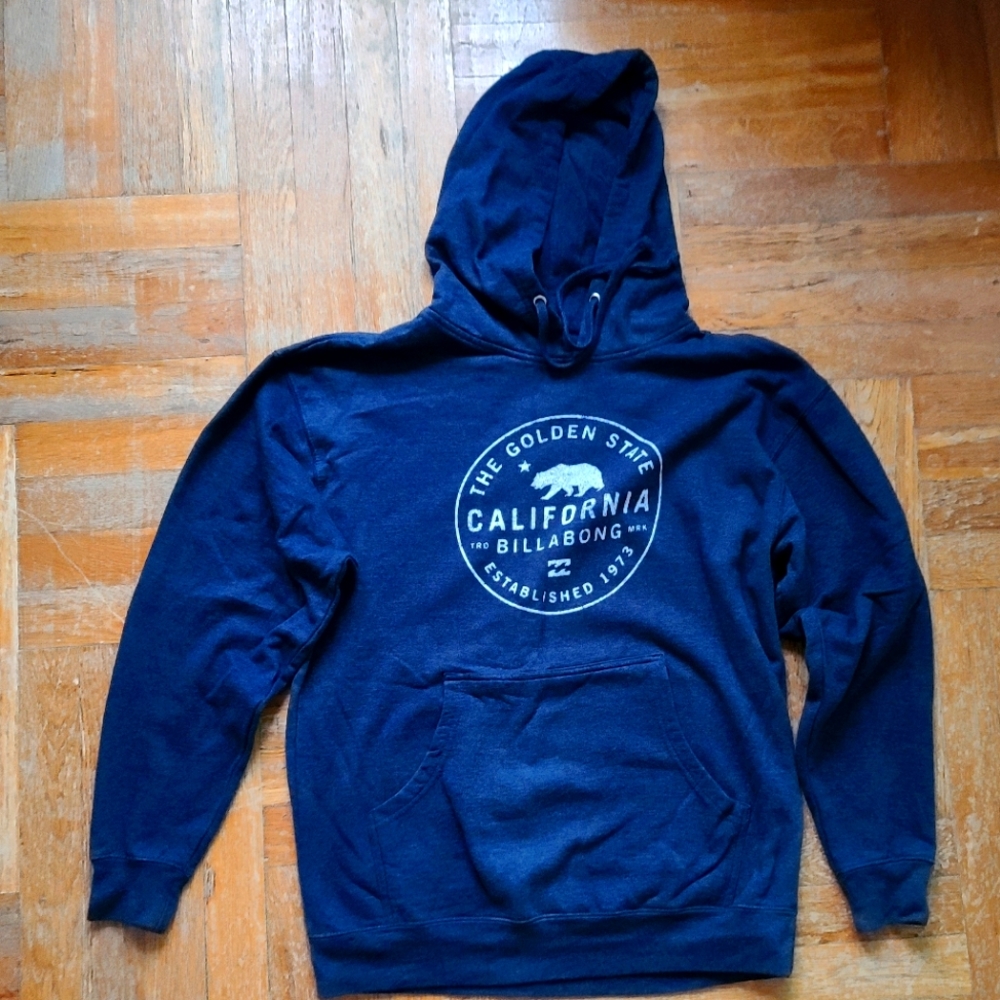 Express Men's Blue Pullover Hoodie Size L